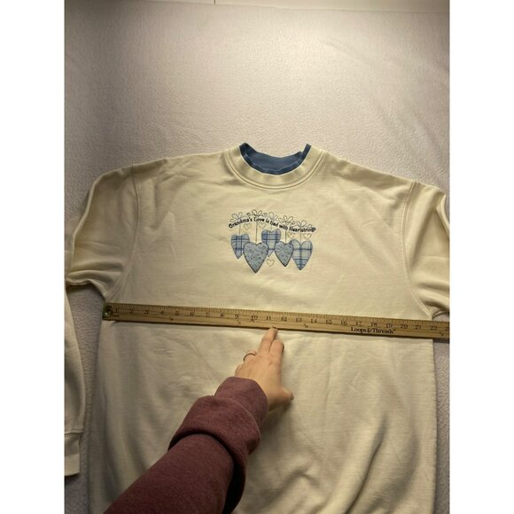 Vintage Grandmas Love Is Tied With Heartstrings Sweatshirt Large #7166 - Picture 9 of 9